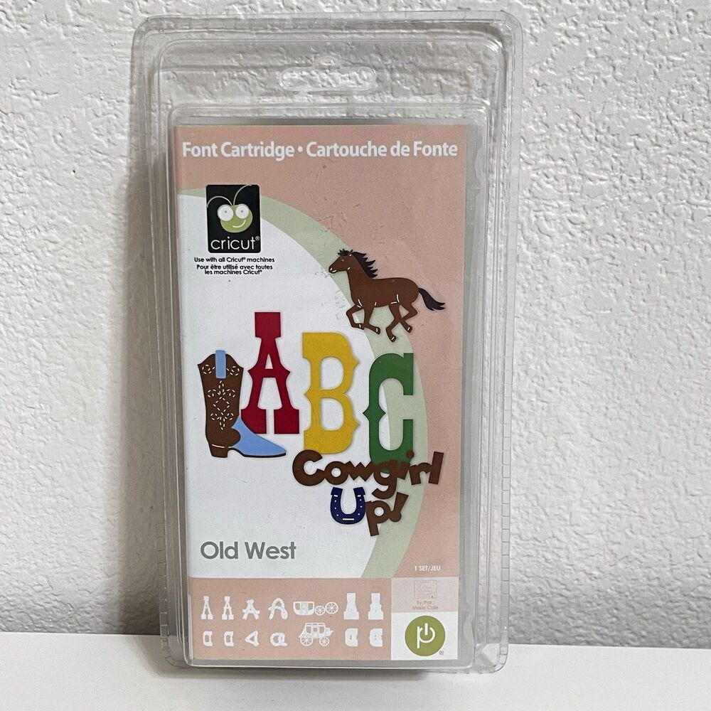 Cricut Font Cartridge Old West ABC Cowgirl UP! Cowboy Western New Sealed 291549